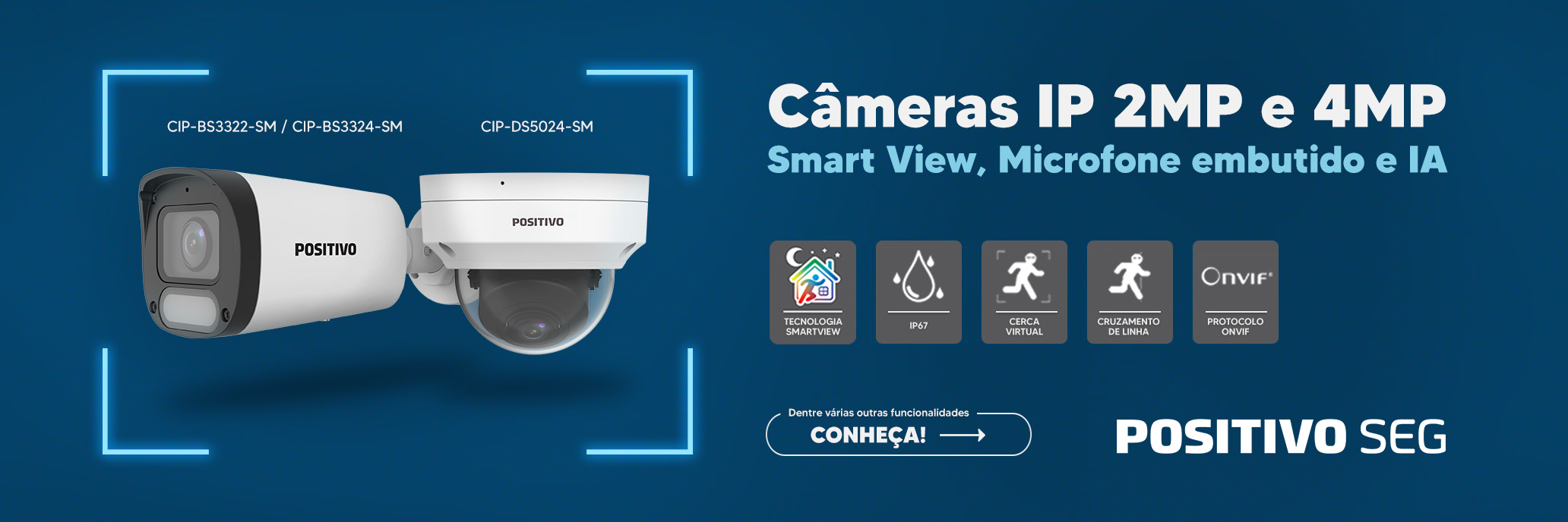 Banner destacando as câmeras com tecnologia Smart View